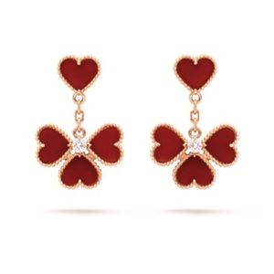 VAN CLEEF & ARPELS Sweet Alhambra effeuillage earrings AUTHENTIC
